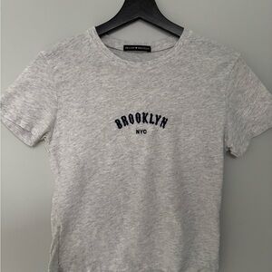 Brandy Melville Light Gray Tee
